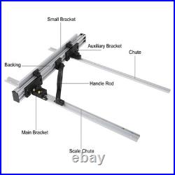 1 Table Saw Fence Set Ergonomic Black Silver For Woodworking 800mm