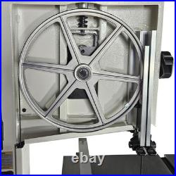 10 Bandsaw with Cast Iron Table Steel Stand Rip Fence Quick-Release Tension