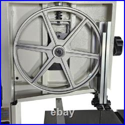 10 Bandsaw with Cast Iron Table Steel Stand Rip Fence Quick-Release Tension