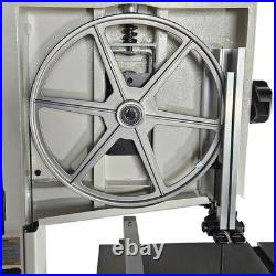 10 Bandsaw with Cast Iron Table Steel Stand Rip Fence Quick-Release Tension