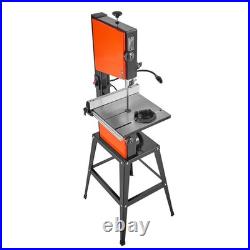 10 Inch Two Speed Benchtop Band Saw with Stand, 373W, 6 in Cut Height, Cast