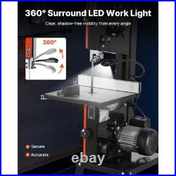 10 Inch Two Speed Benchtop Band Saw with Stand, 373W, 6 in Cut Height, Cast
