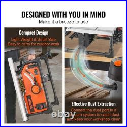 10 Table Saw Electric Cutting Machine 4500RPM 25-in Rip Capacity Woodwork
