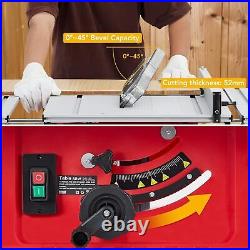 10 Table Saw Multifunctional Cutting Machine Woodwork with Stand & Push Stick