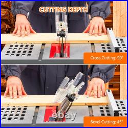 10In Table Saw, 1800W 5000RPM Portable Table Saw with Stand & Safety Switch, Pus