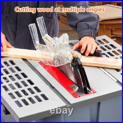 10In Table Saw, 1800W 5000RPM Portable Table Saw with Stand & Safety Switch, Pus