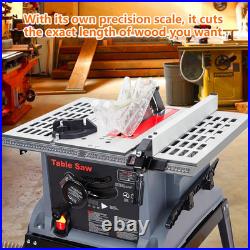 10In Table Saw, 1800W 5000RPM Portable Table Saw with Stand & Safety Switch, Pus 10In Table Saw, 1800W 5000RPM Portable Table Saw with Stand & Safety Switch, Pus
