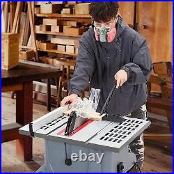 10inch Portable Table Saw 5000RPM 15A Multifunctional Table Saw with Stand Push