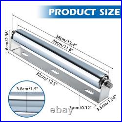 12 Conveyor Roller with Bracket, 1.5 Galvanized Steel, Heavy Duty, 6 Pack for