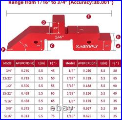 14Pcs Aluminum Setup Blocks for Router Table Saw & Angle Measurement