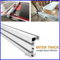 1pcs Table Saw Miter Track 600mm Accessory Aluminium Alloy Fence Stop Durable