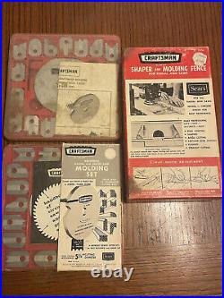 2 Sears Craftsman Radial & Table Saw Molding Sets 3215 With Shaper Fence Vintage