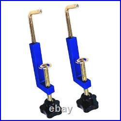 2 x Fence Clamp Woodworking Fence Clamps for Table Saws/Router Fences Blue
