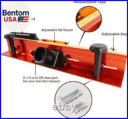 24 Inches Long Router Table Fence System with Feather Board, Bit Guard, Adjustab