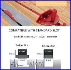 27 Angle Stops Aluminum Miter Gauge for Table & Band Saws Lightweight Design