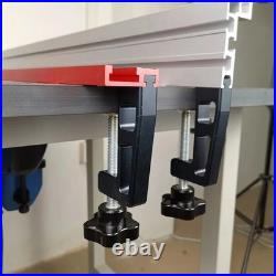 2PCS Woodworking Fence Clamp 45/75 T-Slot Aluminum Alloy Bench Planer Fence Clip