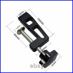 2PCS Woodworking Fence Clamp 45/75 T-Slot Aluminum Alloy Bench Planer Fence Clip