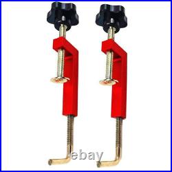 2Pcs Aluminium Alloy Woodworking Fence Clamp for Table Saws Universal Red