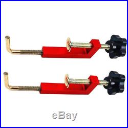2Pcs Woodworking Fence Clamp for Table Saws Router Fences Tool Durable Red