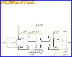 36-Inch Multi T-Track Extrusion Set Customizable for All Woodworking Needs