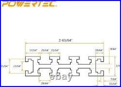 36-Inch Multi T-Track Extrusion Set Customizable for All Woodworking Needs