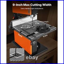 9 Inch Woodworking Benchtop Band Saw, 1/ 2 HP, 3.5 Cut Height, 11.8x11.8