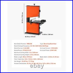 9 Inch Woodworking Benchtop Band Saw, 1/ 2 HP, 3.5 Cut Height, 11.8x11.8