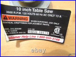 981281-001 Rip Fence WithRails 27 Table Craftsman 10 Table Saw 315.228390 Etc