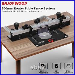 Aluminium Profile Router Table Fence System with Sliding Brackets, 700mm