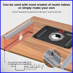 Aluminium Profile Router Table Fence System with Sliding Brackets, 700mm