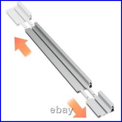 Aluminum 75mm Telescoping Router Fence T-Track Table Saw Woodworking Slot Track
