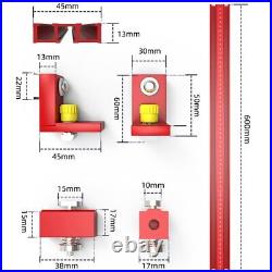 Aluminum Alloy Miter Gauge Fence for Table Saw Woodworking Precision Cutting