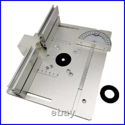 Aluminum Router Table Insert Plate with Miter Gauge Durable Woodworking Bench Tool