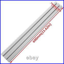 Aluminum T Track Fence 600mm Sliding Brackets Woodworking Router Saw Table Bench