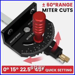 Angle Miter Gauge with Extended Fence for Precision Wood Cutting