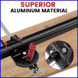 Angle Miter Gauge with Extended Fence for Precision Wood Cutting