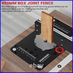 Brass 450mm Miter Gauge with Box Joint Jig for Table Saw and Router