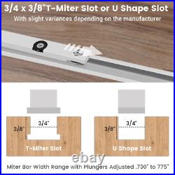 Brass 450mm Miter Gauge with Box Joint Jig for Table Saw and Router