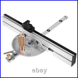 Brass Handle 450mm 27 Angle Miter Gauge With Box Joint Jig Track Stop Table