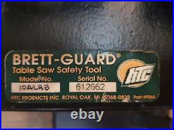 Brett Guard 10A Table Saw Anti-Kickback Protection Safety Attachment 10ALRB