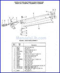 Craftsman 10 113. Table Saw Twist & Lock Rip Fence Assembly For 27 Table Top Craftsman 10 113. Table Saw Twist & Lock Rip Fence Assembly For 27 Table Top