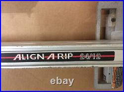 Craftsman 24 / 12 Align A Rip Table Saw Fence, Rails & Mounting Bolts From 315