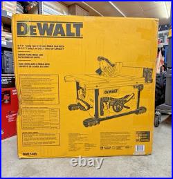 DEWALT DWE7485 8-1/4 Compact Jobsite Table Saw 15 Amp 5800 RPM Rack Pinion Fenc