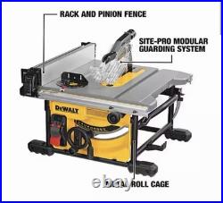 DEWALT DWE7485 8-1/4 Compact Jobsite Table Saw 15 Amp 5800 RPM Rack Pinion Fenc