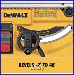 DEWALT DWE7485 8-1/4 Compact Jobsite Table Saw 15 Amp 5800 RPM Rack Pinion Fenc
