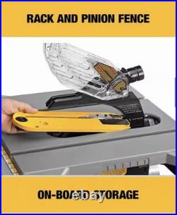 DEWALT DWE7485 8-1/4 Compact Jobsite Table Saw 15 Amp 5800 RPM Rack Pinion Fenc
