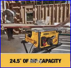 DEWALT DWE7485 8-1/4 Compact Jobsite Table Saw 15 Amp 5800 RPM Rack Pinion Fenc
