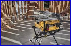 DEWALT DWE7485 8-1/4 Compact Jobsite Table Saw 15 Amp 5800 RPM Rack Pinion Fenc