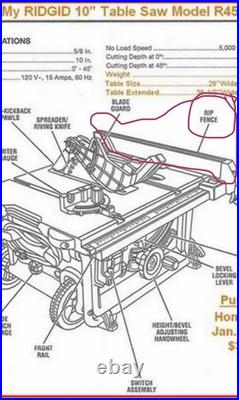 DEWALT DWE7485 8-1/4 Corded Electric Jobsite Table Saw Rip Fence Z580