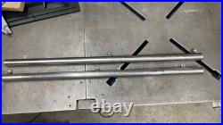 Delta FRONT AND BACK GUIDE RAILS. For table saw 1160 Part# TCS -280 And 279 Delta FRONT AND BACK GUIDE RAILS. For table saw 1160 Part# TCS -280 And 279